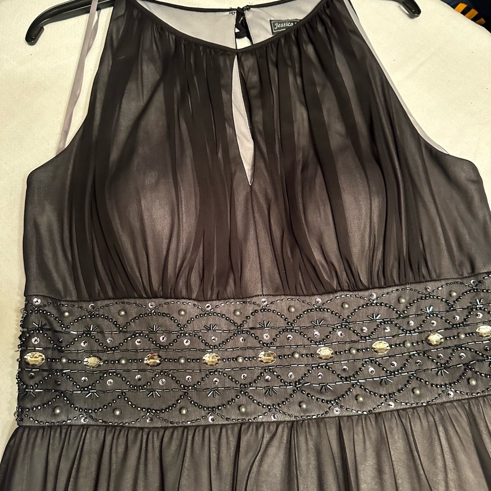 Jessica Howard formal, long dress. Beaded at the waist. Size 14